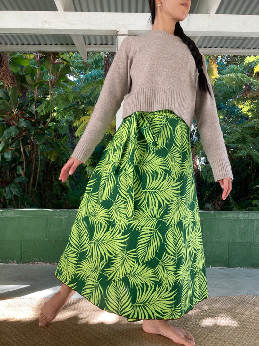 ラップスカート・パームグリーン
