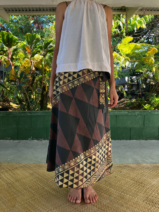 ラップスカート・タパトライアングル/ポリコットン