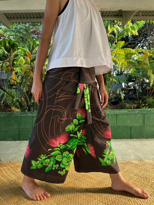 Hawaiian Pants・Lehua & Spiral/ Poly Cotton
