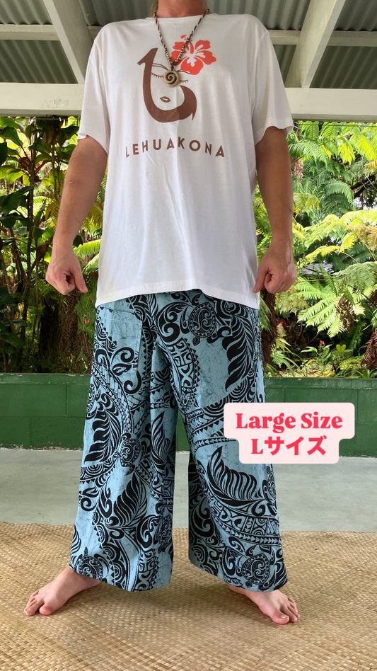 【Large Size】Hawaiian Pants・ Honu Kahiko/Cotton 100%