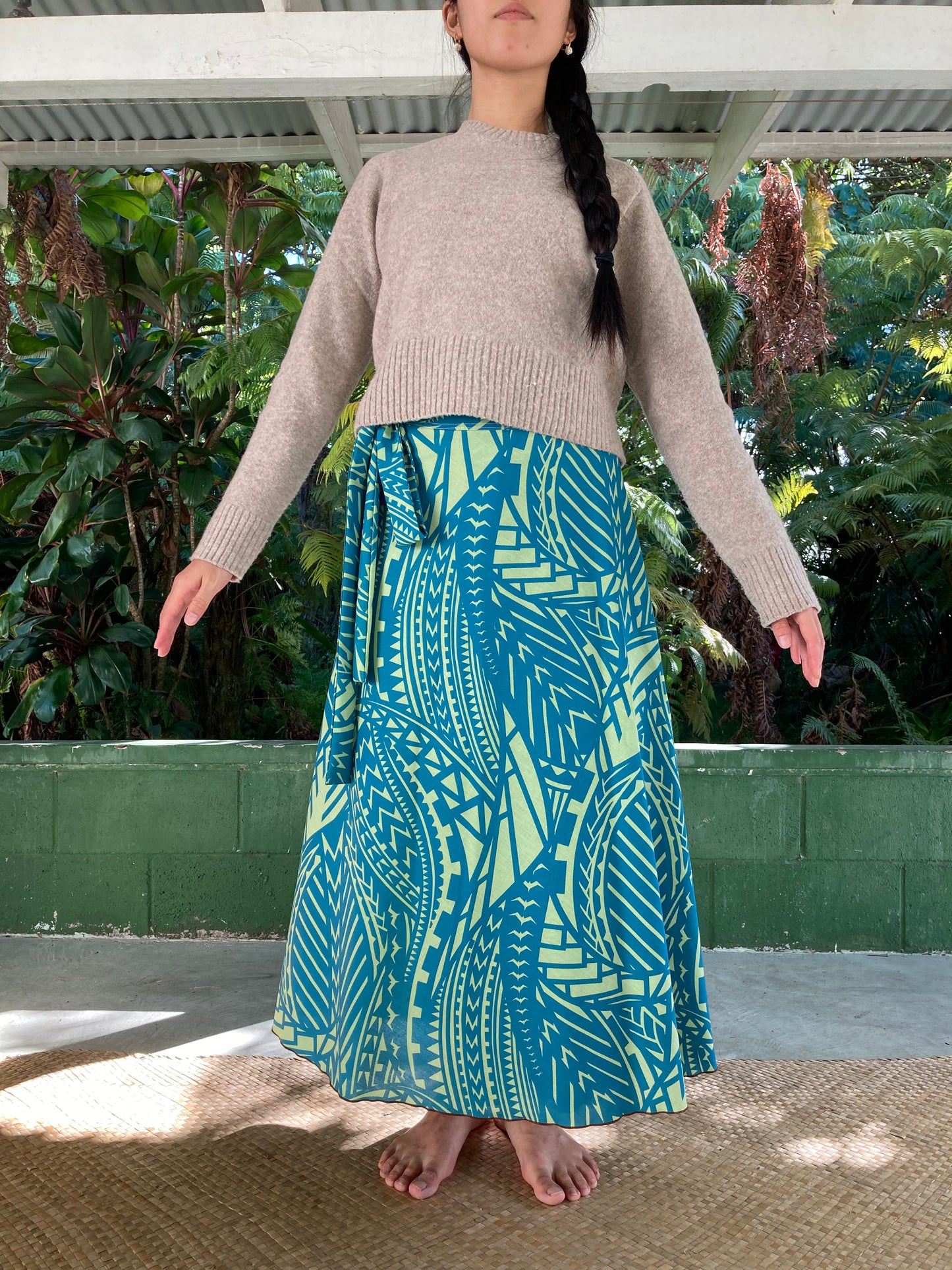 Hawaiian Wrap Skirt - Tribal manu