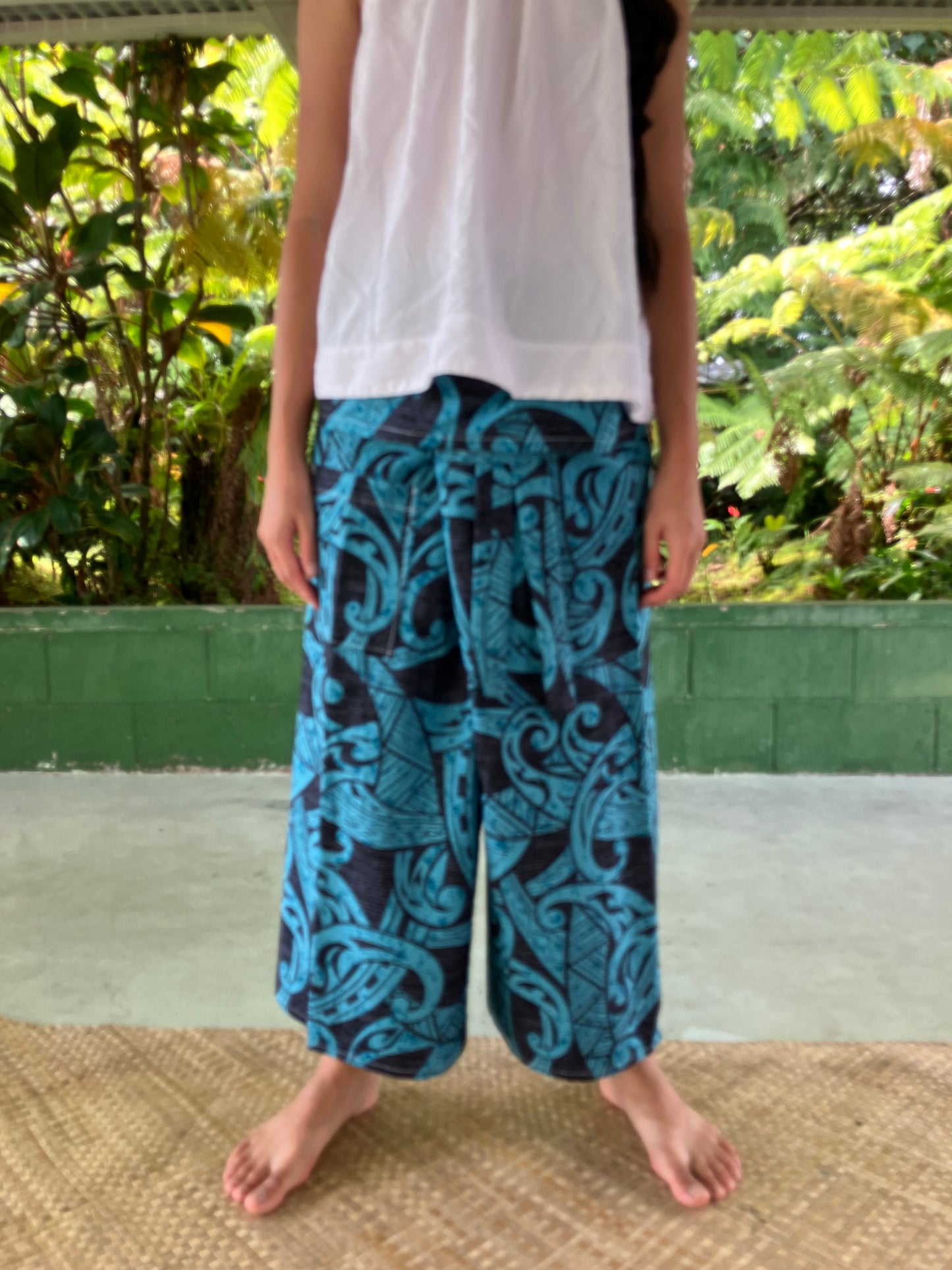 Hawaiian Pants・Navy Nalu /Cotton 100%