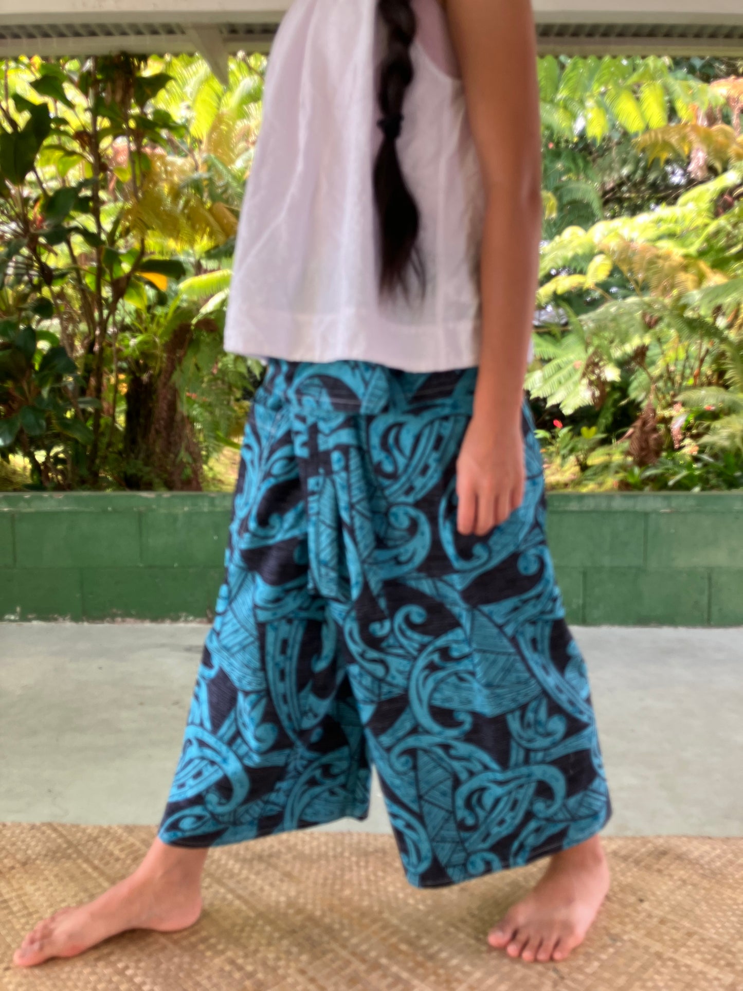 Hawaiian Pants・Navy Nalu /Cotton 100%