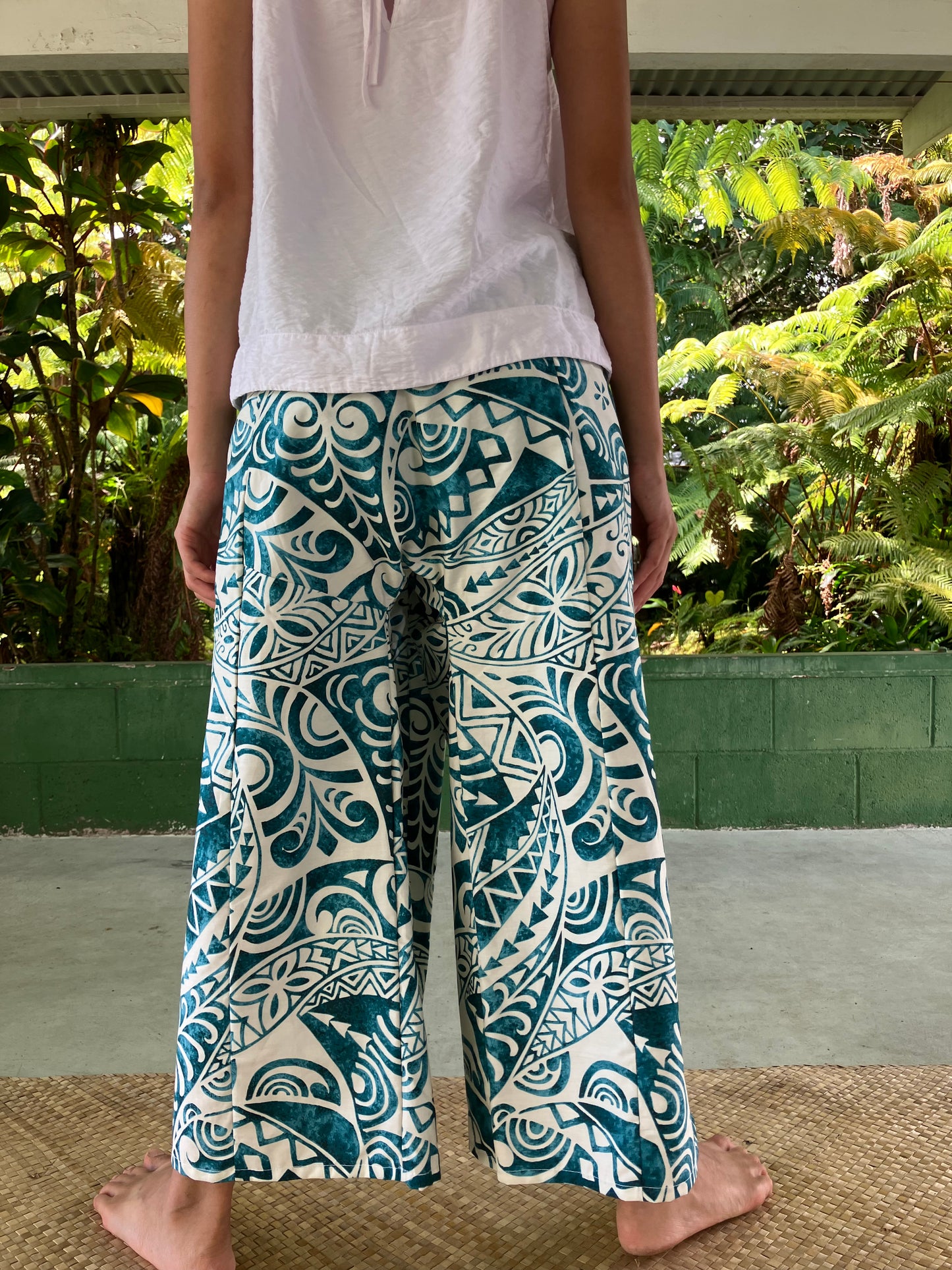 Hawaiian Pants・Turquoise Tribal /Cotton 100%