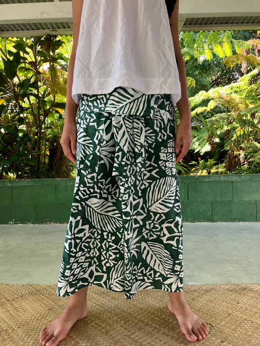 Hawaiian Pants・Green Leaf /Cotton 100%