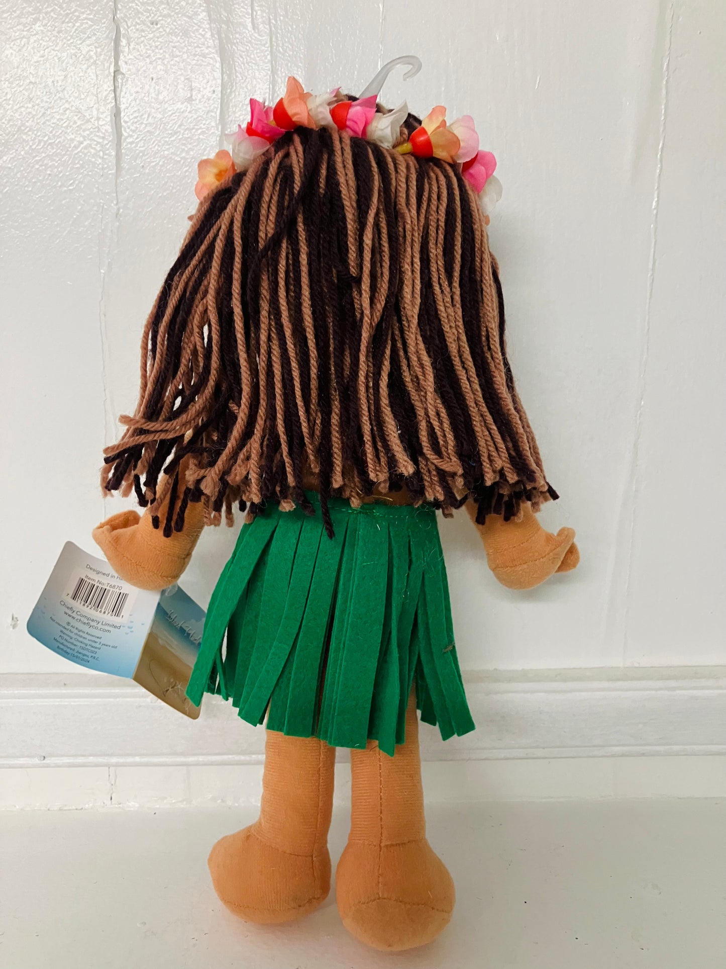 Island Plush Hula Girl Doll (Hālau Girl /w red top)