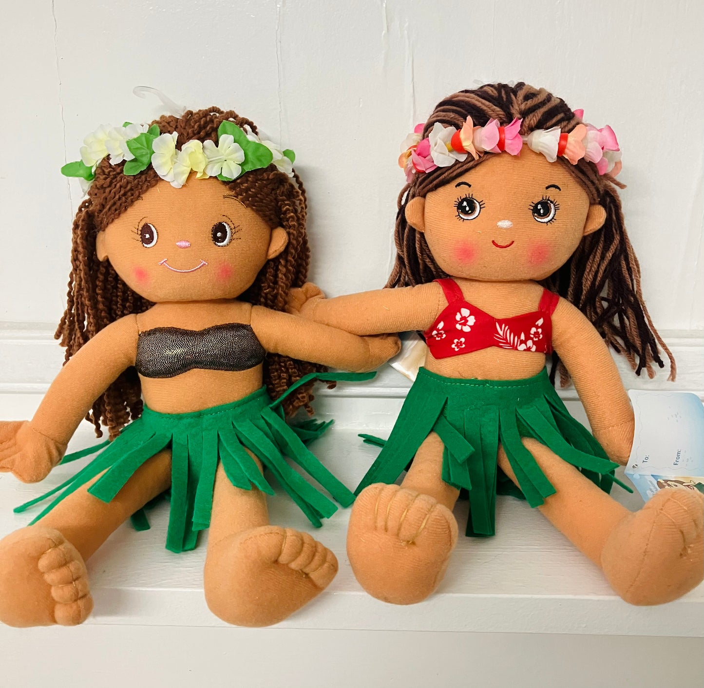 Island Plush Hula Girl Doll (Hālau Girl /w red top)