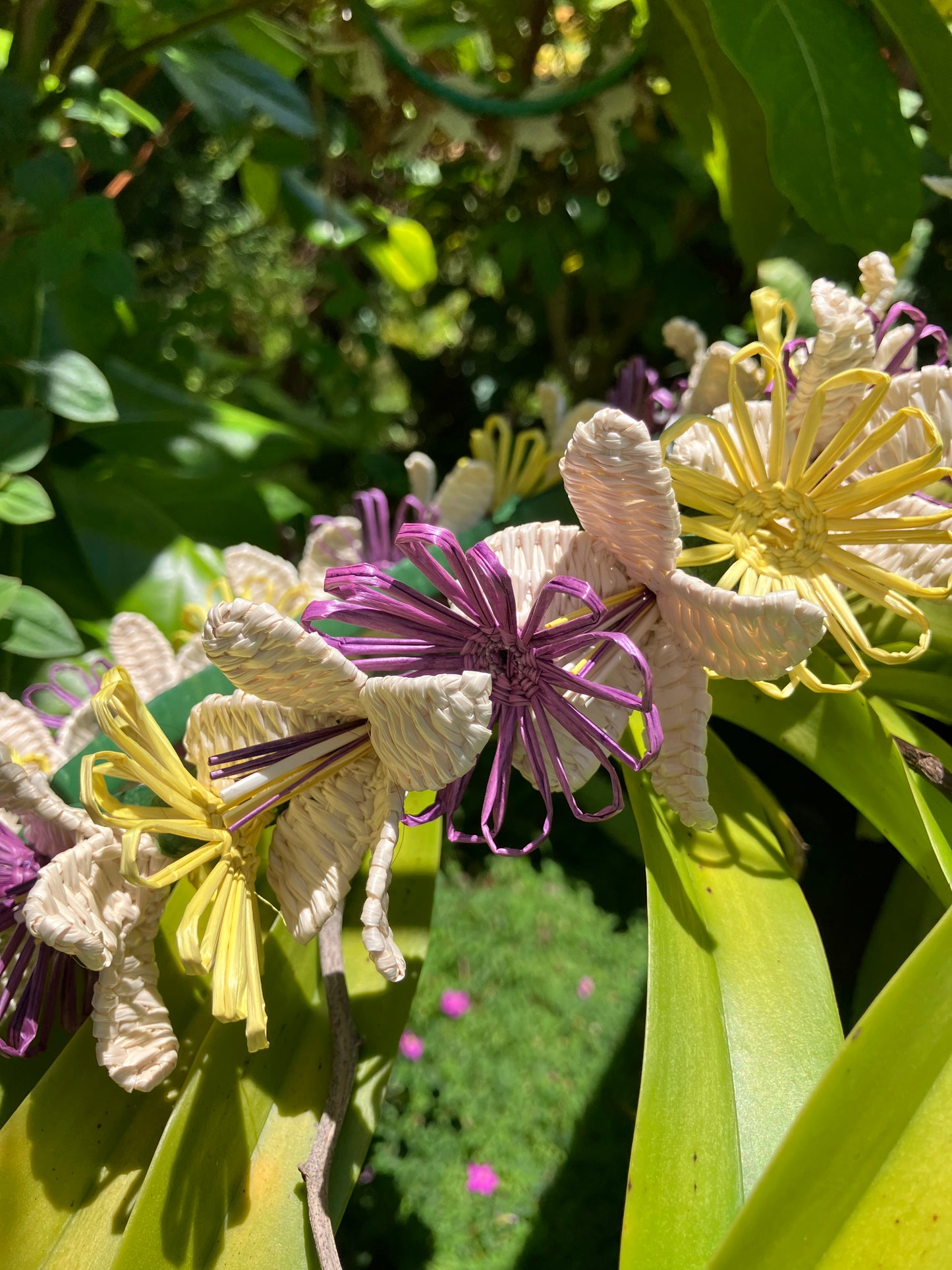 Forever Lei Poʻo -Purple & Yellow