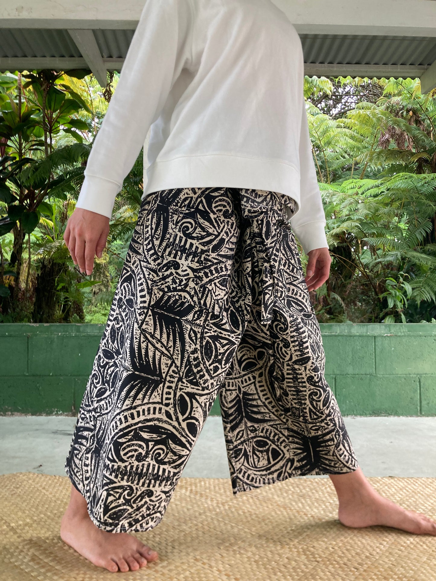 Hawaiian Pants・Black Kahiko/Poly-Cotton