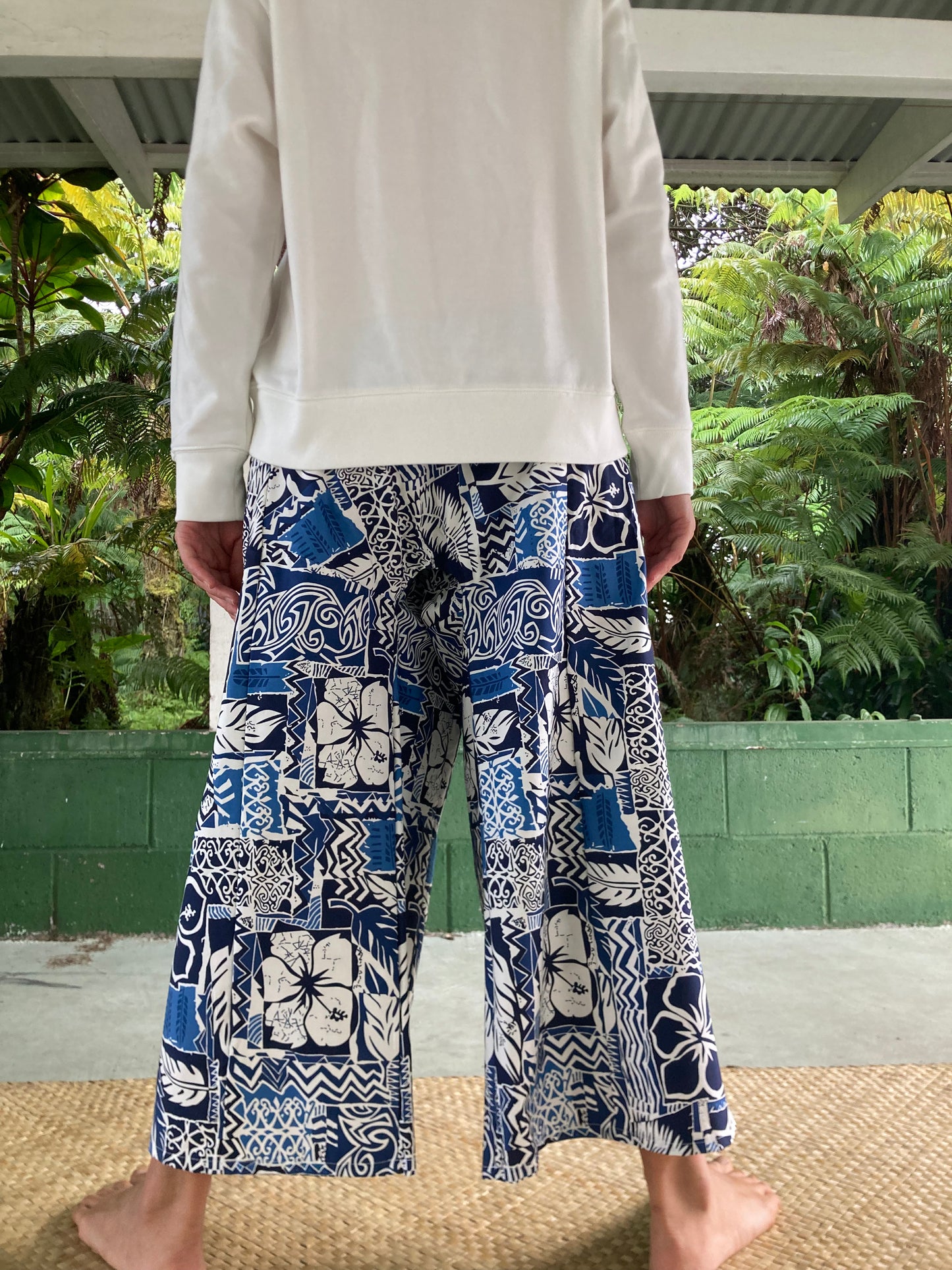 Hawaiian Pants・Mo'olelo Blue /Cotton 100%