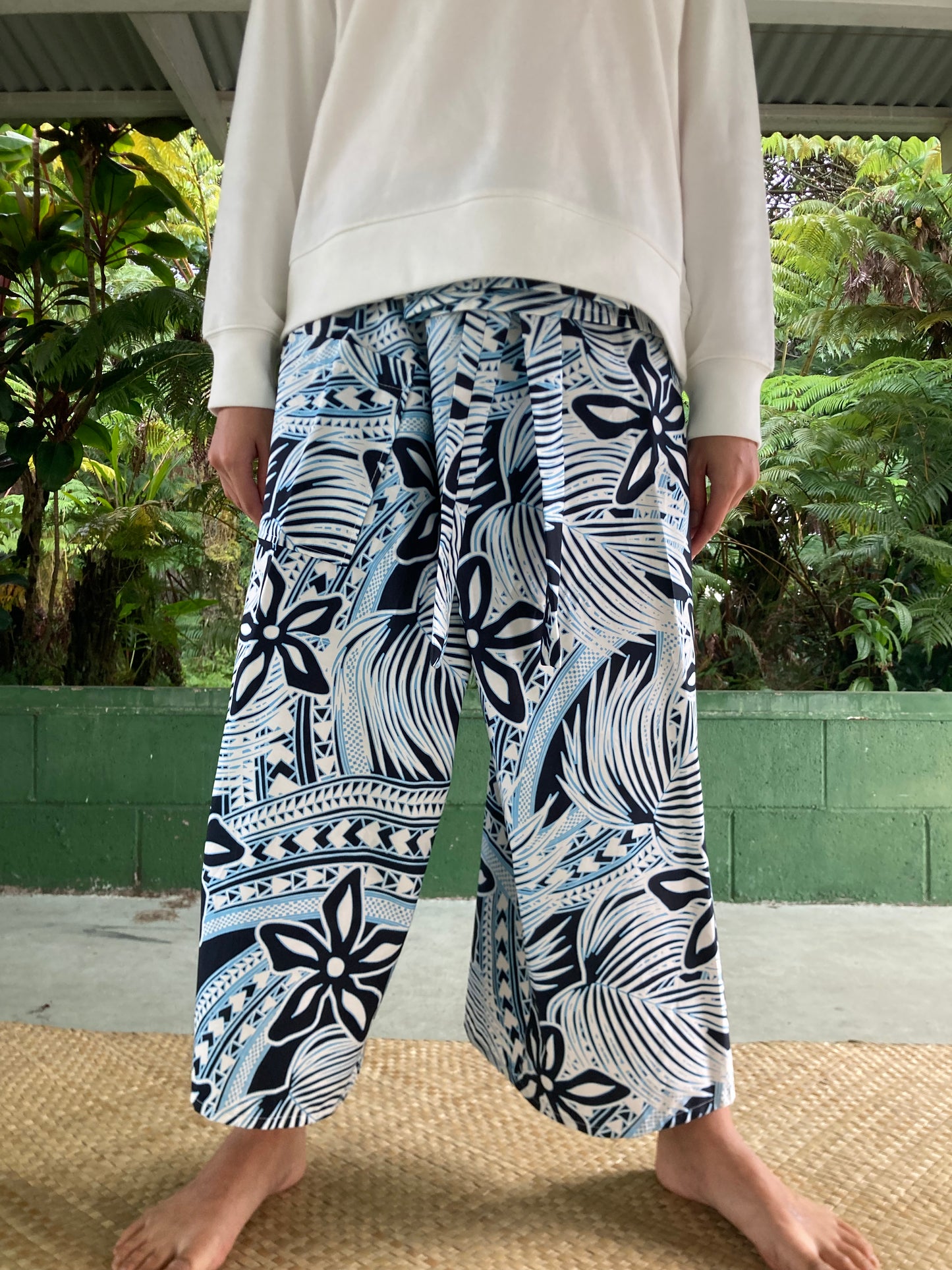 Hawaiian Pants・Tiare Teal /Cotton 100%