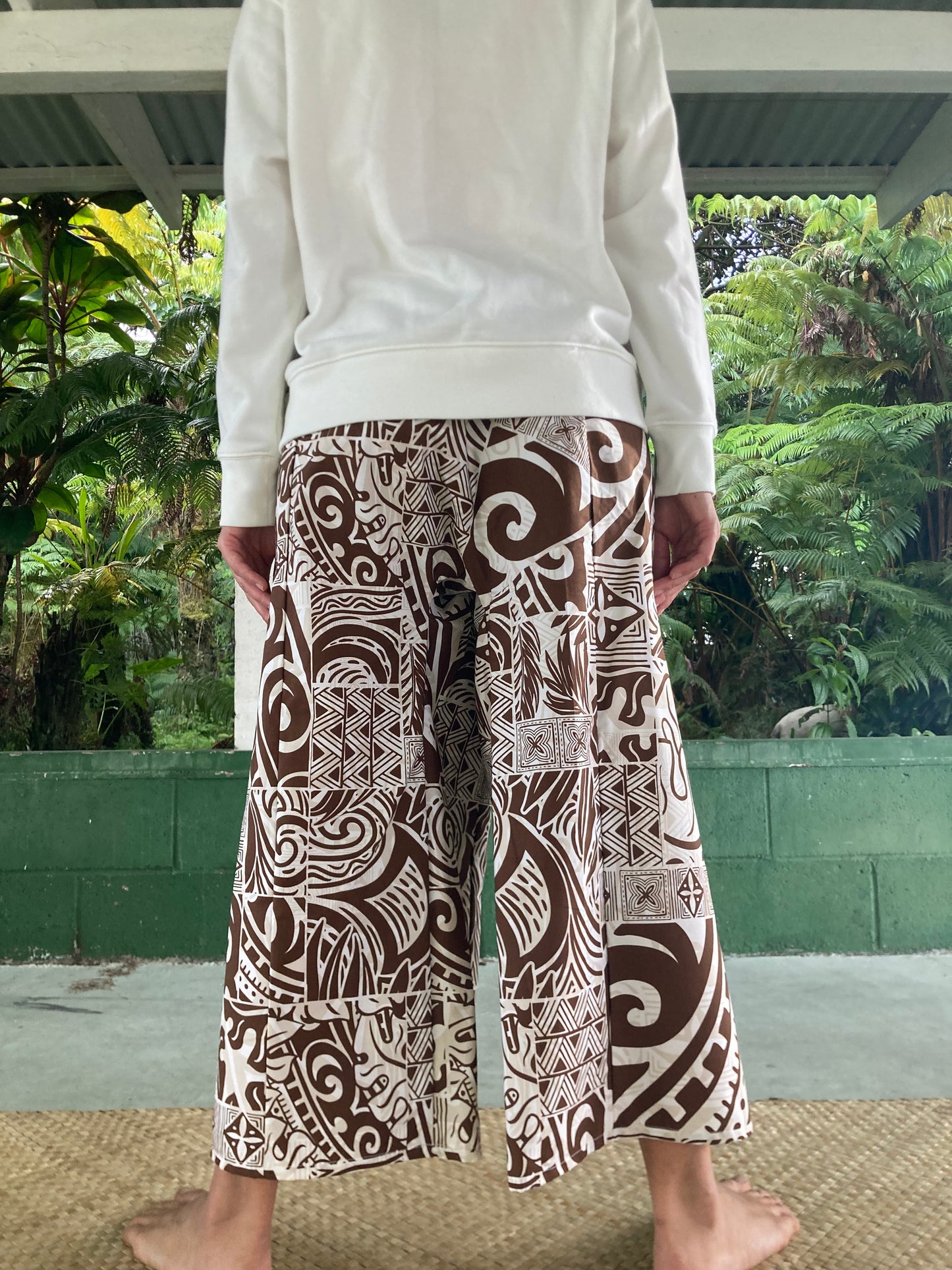 Hawaiian Pants・Brown Tapa /Cotton 100%