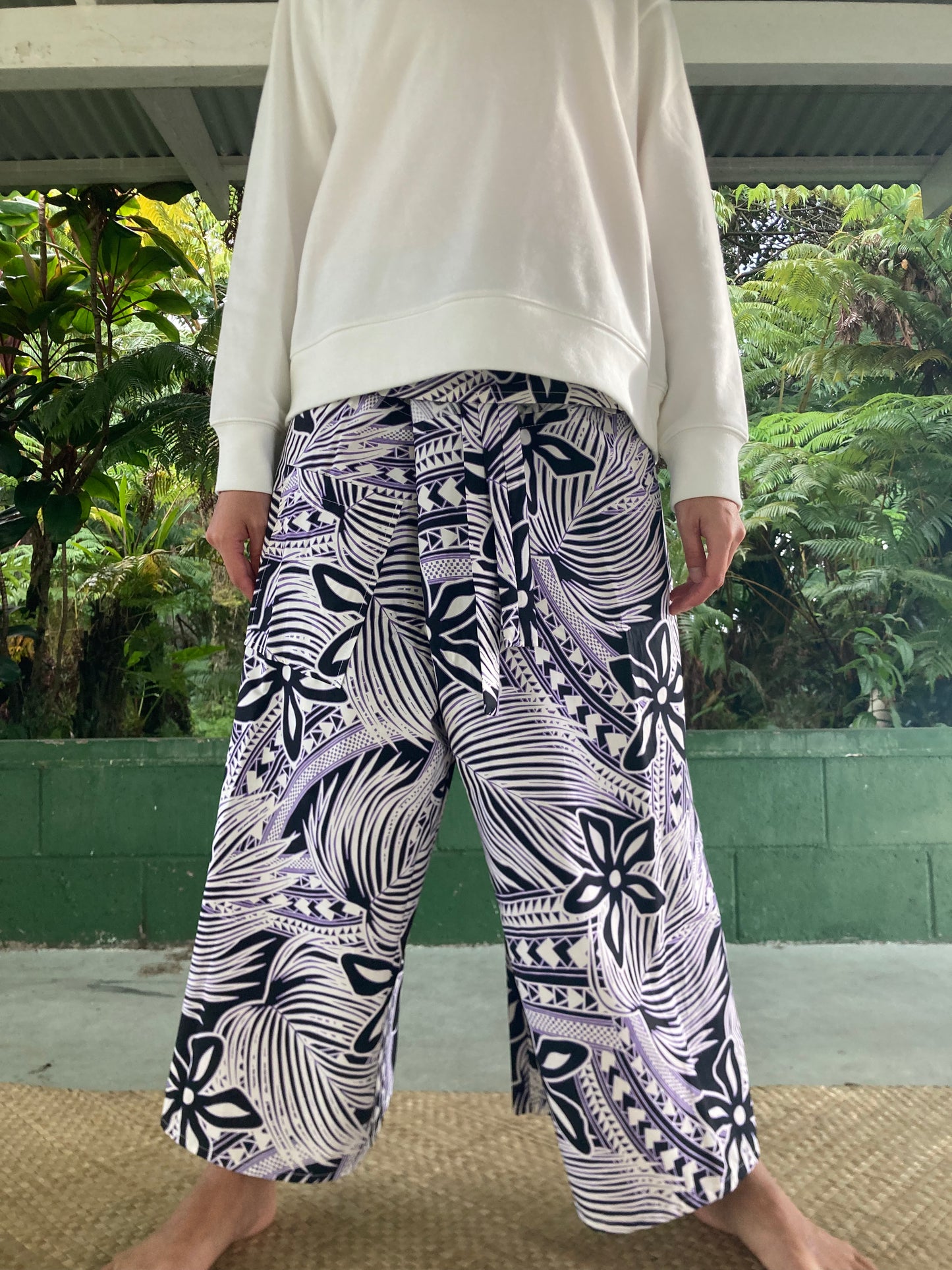 Hawaiian Pants・Tiare Purple /Cotton 100%