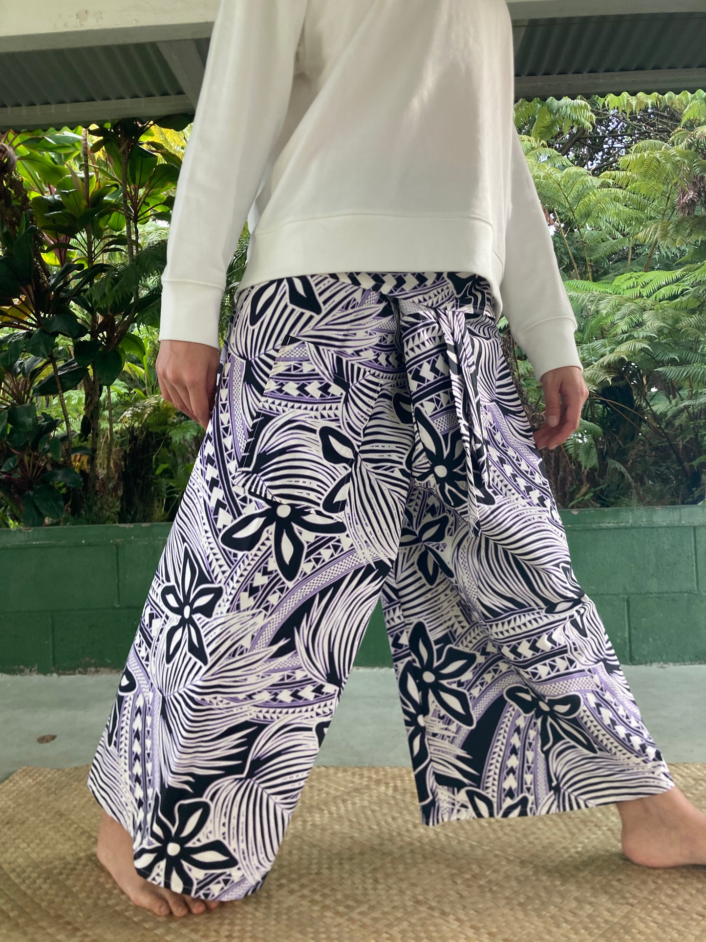 Hawaiian Pants・Tiare Purple /Cotton 100%