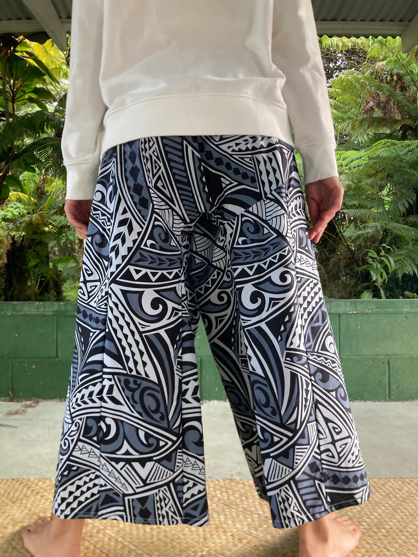 Hawaiian Pants・Teal Tapa /Cotton 100%
