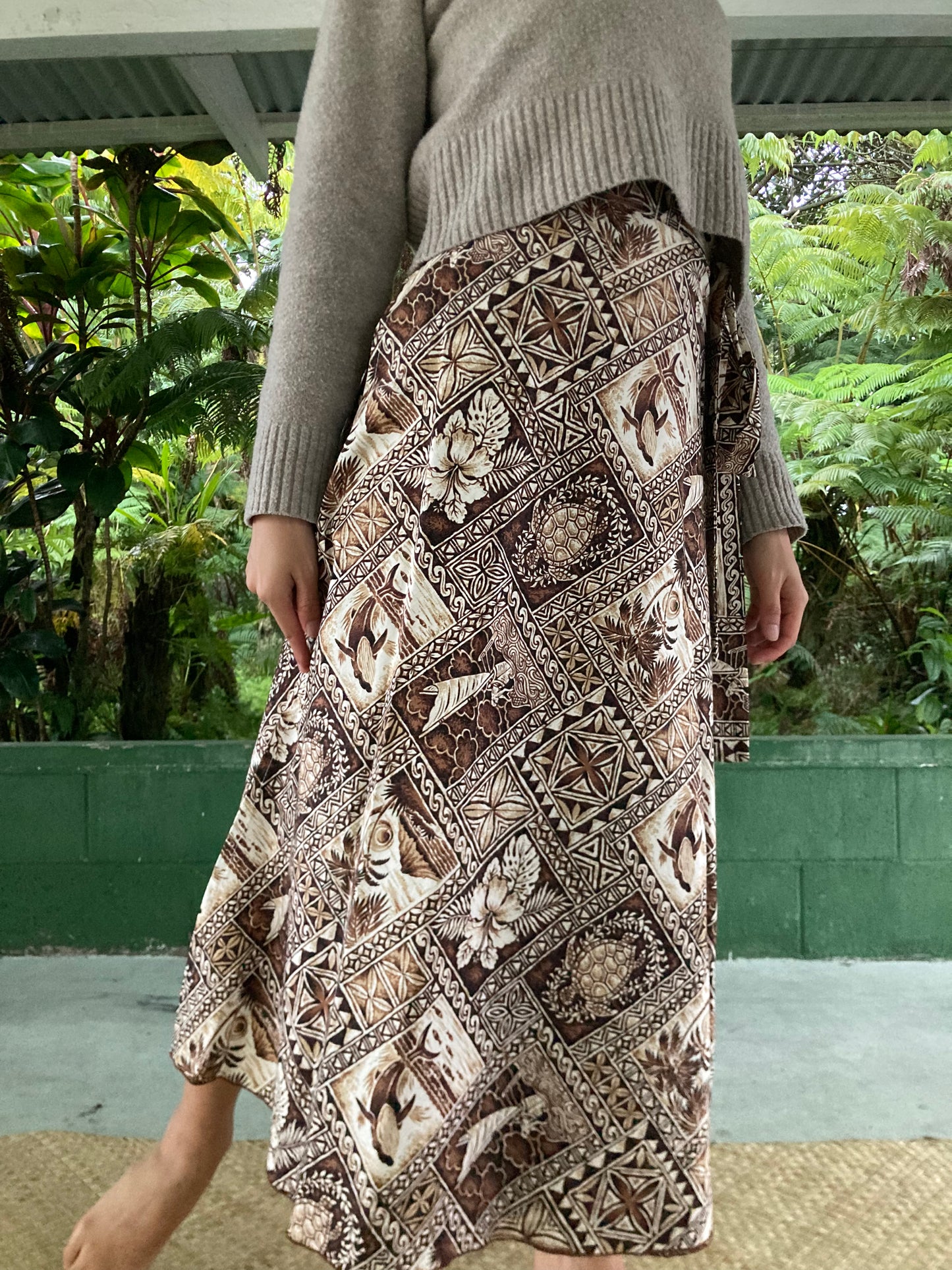 Hawaiian Wrap Skirt -Old Hawaiʻi(Cotton 100%)