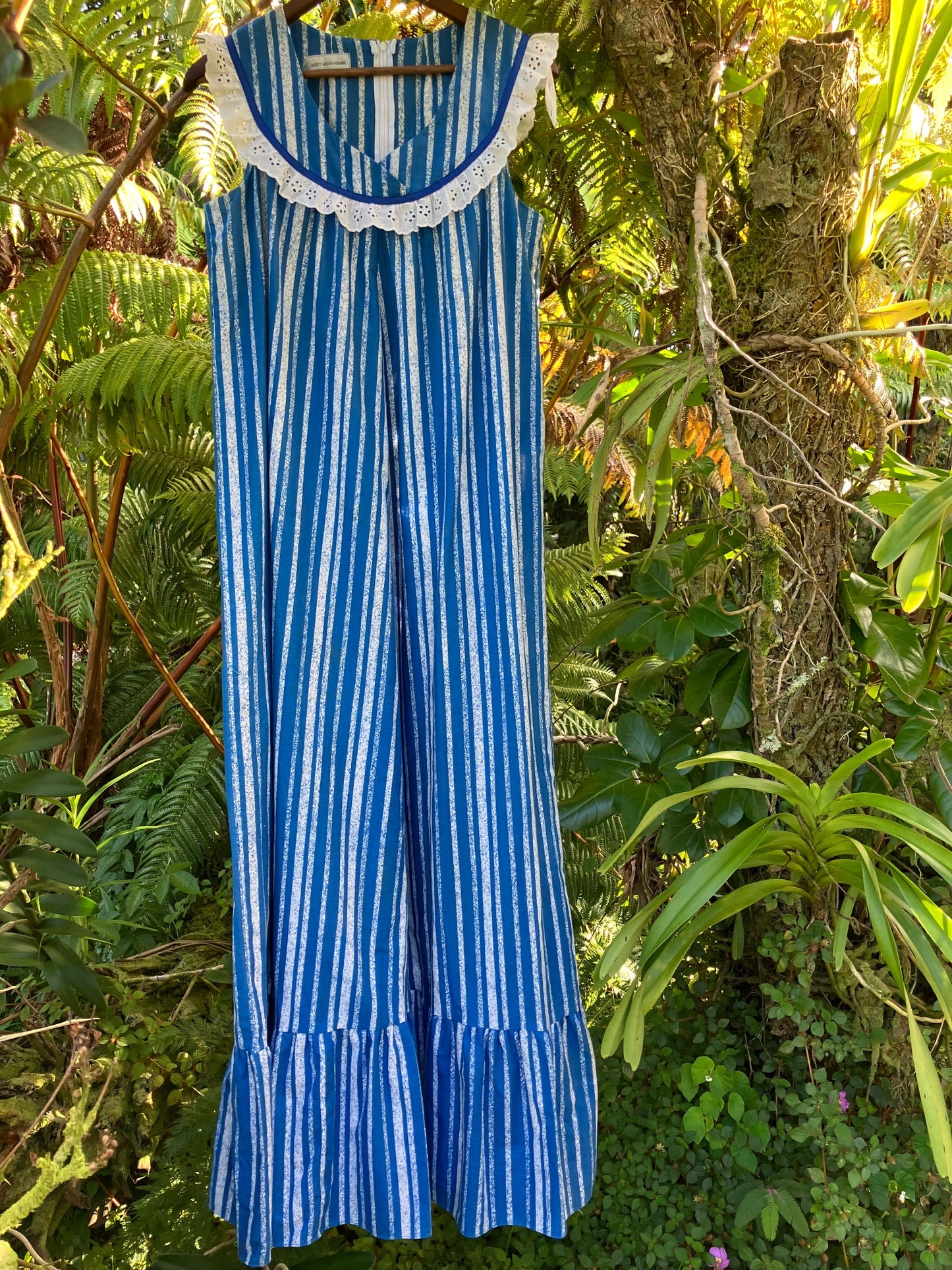 Liberty House of Hawai'i Muʻumuʻu Blue Stripe