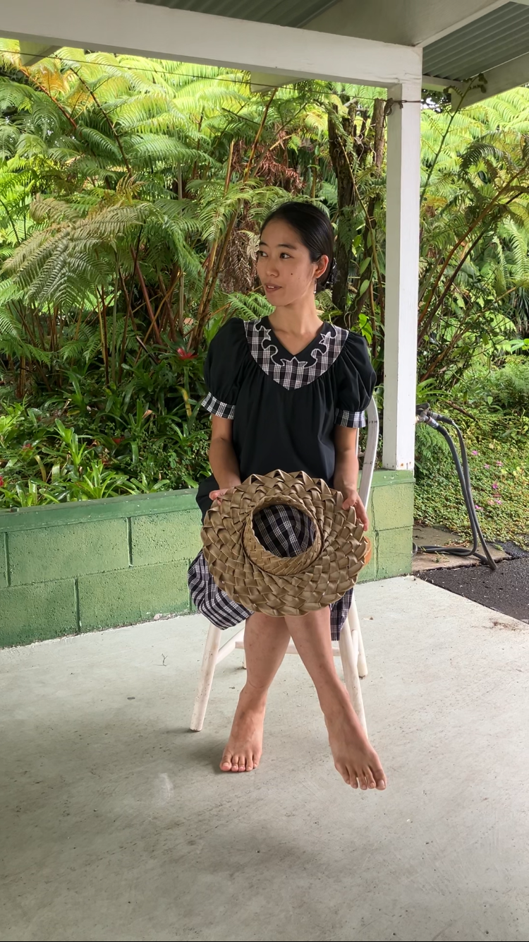 Lucky You Palaka Muʻumuʻu Black